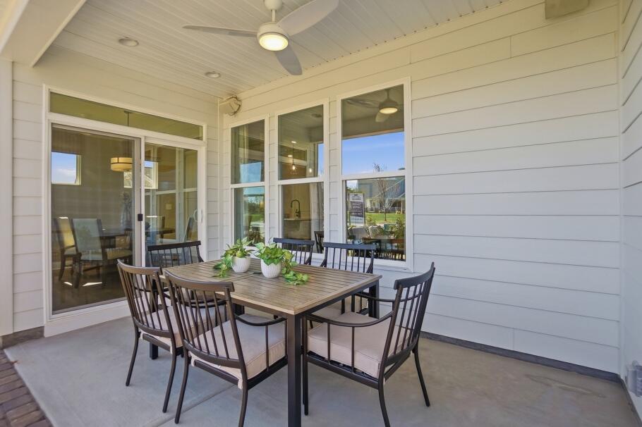 Warm and Welcoming Backyard Porch