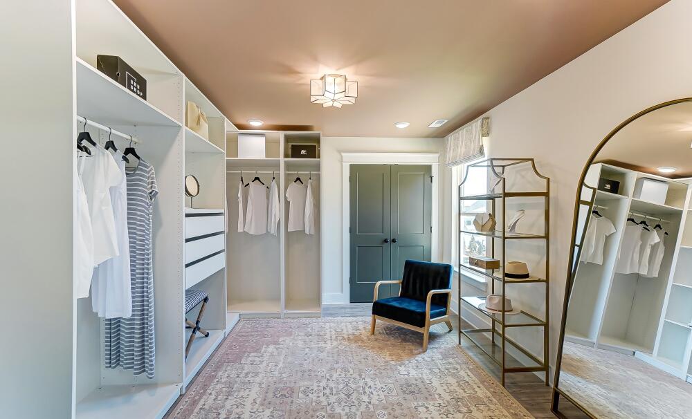 The Davidson Primary Bedroom Sitting Area - Imagined as a Glam Closet