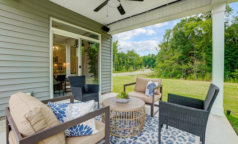 The Cypress Covered Rear Porch