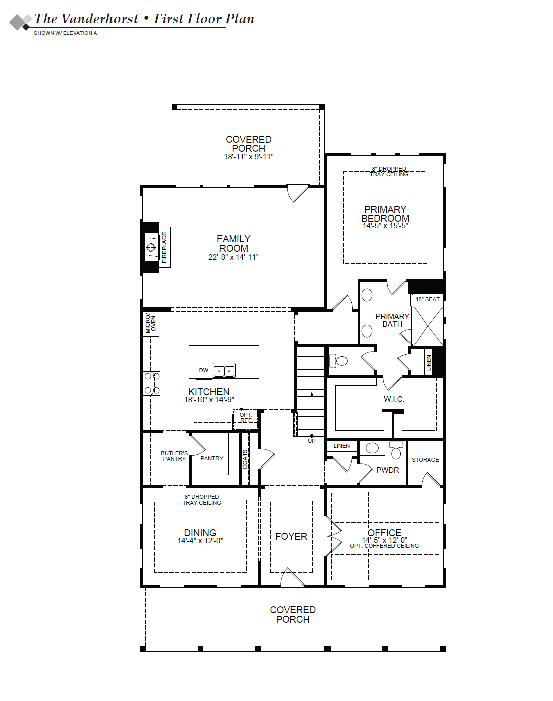 Photo of the floor plan of plan Vanderhorst