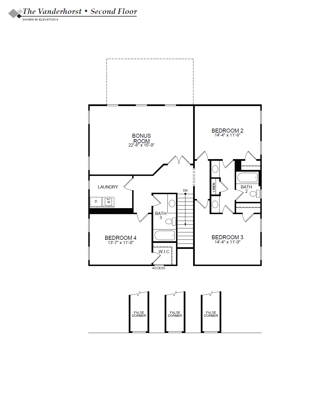 Photo of the floor plan of plan Vanderhorst