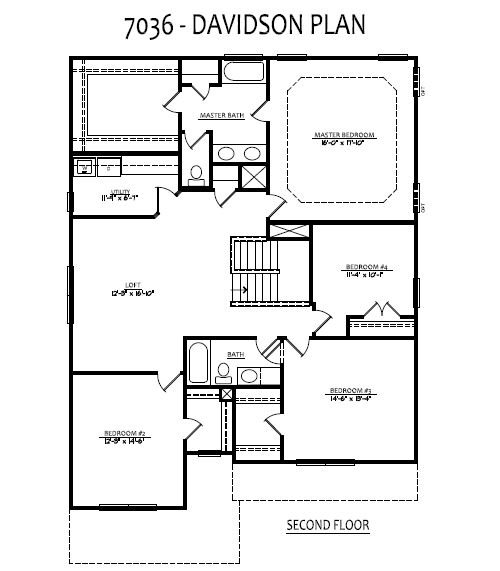 Photo of the floor plan of plan Davidson