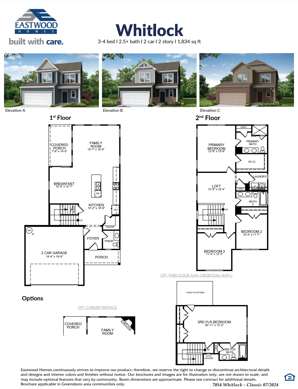 Whitlock Floor Plan Chandler Ridge Eastwood Homes