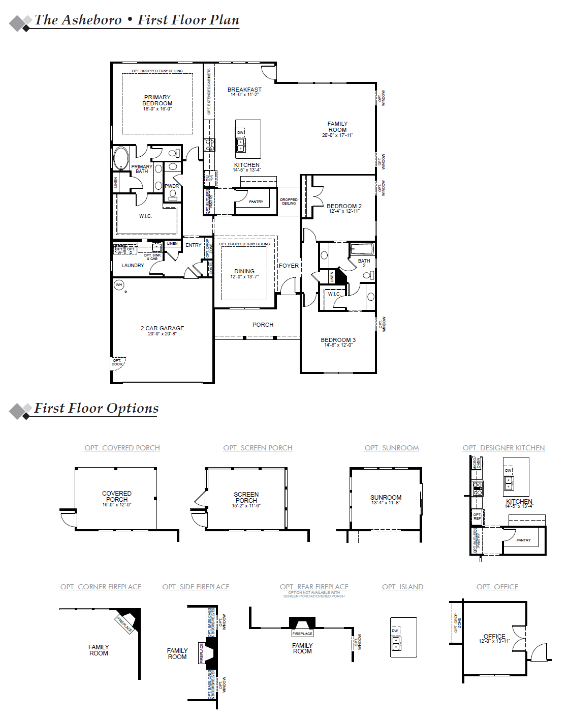 Photo of the floor plan of plan Asheboro