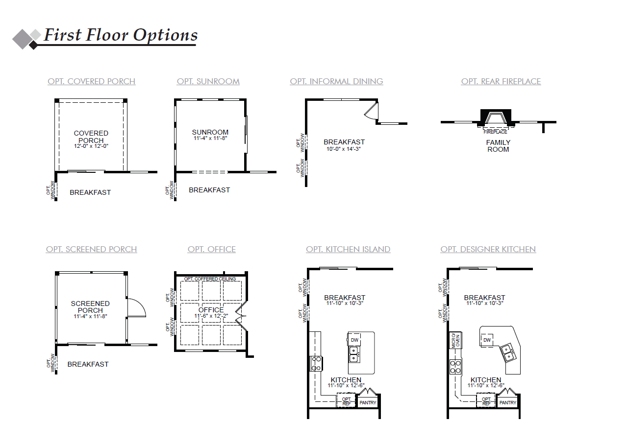 Cypress 1st Floor Options Image