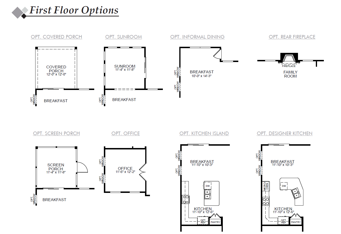 Cypress 1st Floor Options Image
