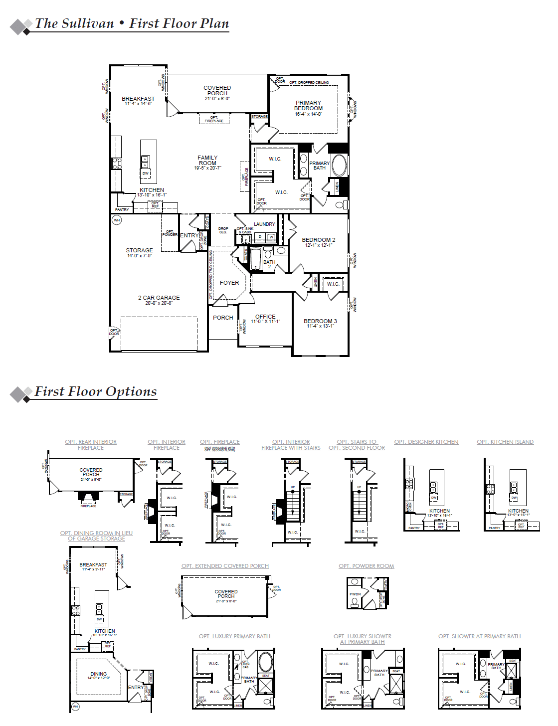 Photo of the floor plan of plan Sullivan