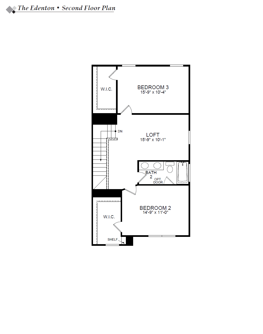 Photo of the floor plan of plan Edenton
