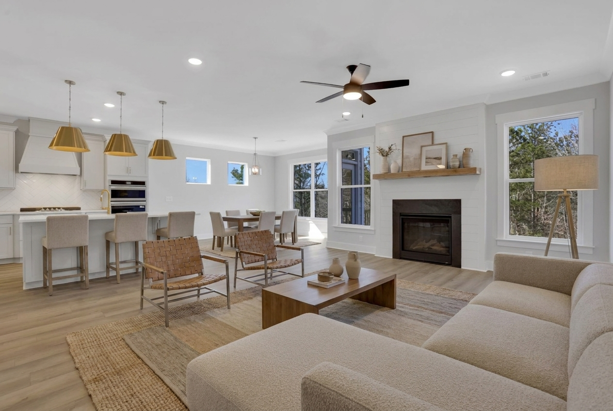 Open Living Area in the Cypress, featuring Virtual Staging