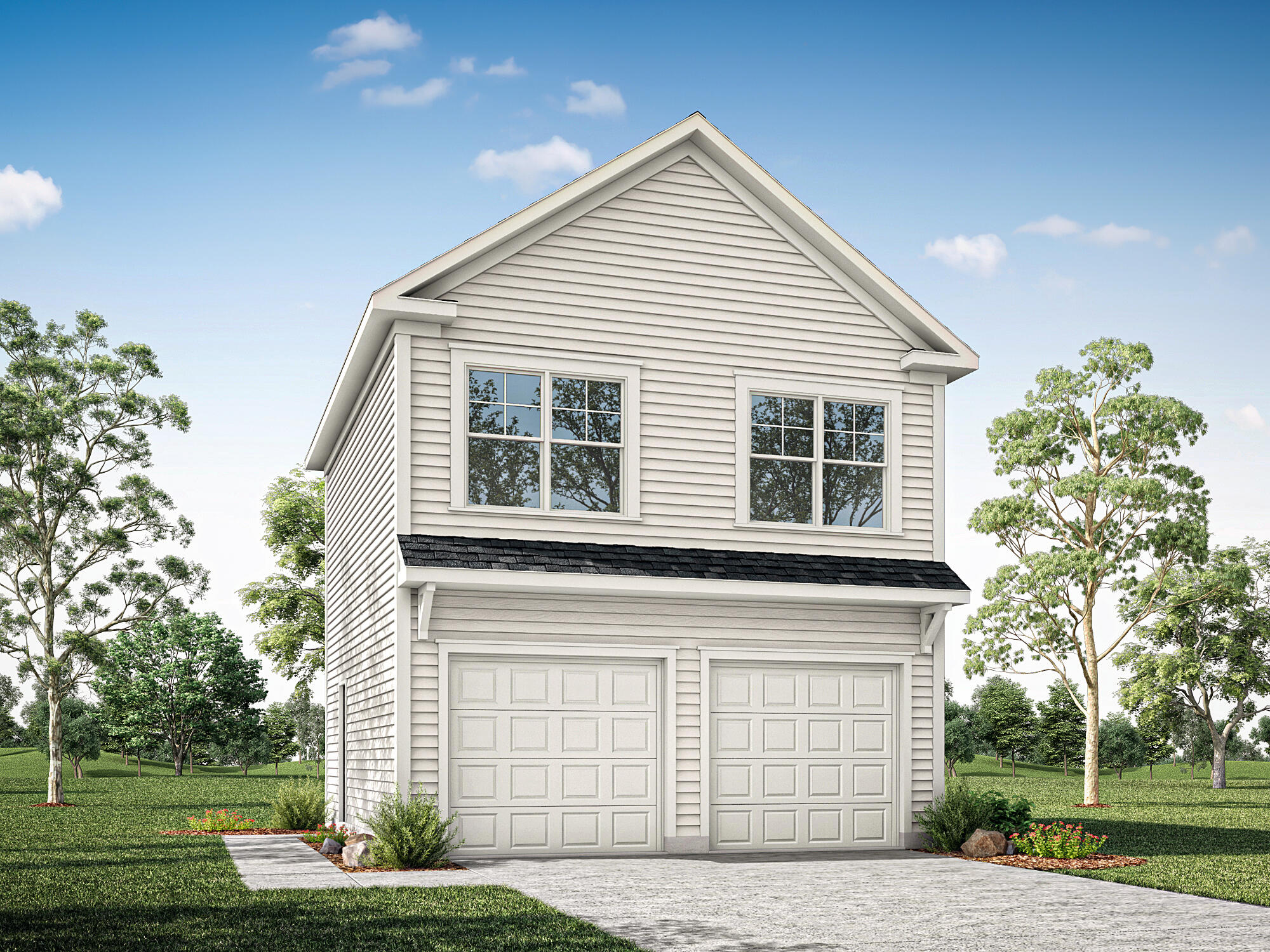 7999 Bolton A Two-story, Detached Two-Car Garage | Two Garage Doors