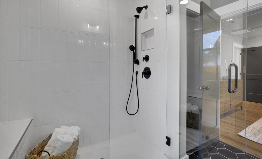 Tiled, luxury shower