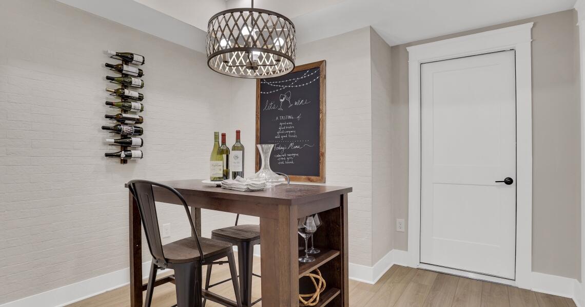 Basement bar area