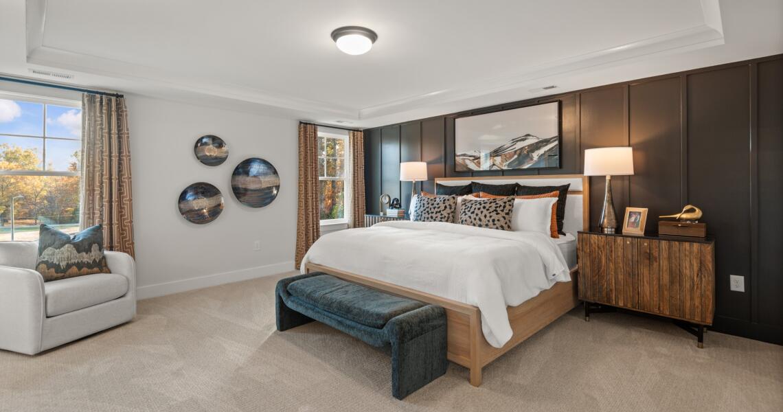 Primary bedroom accent wall