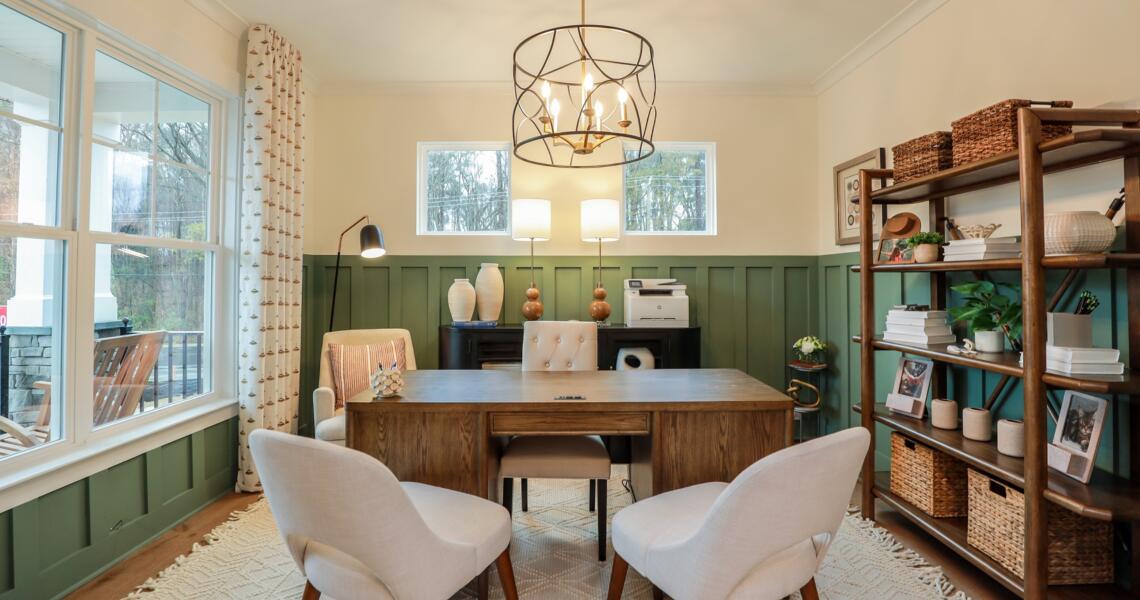 Home office trim and accents