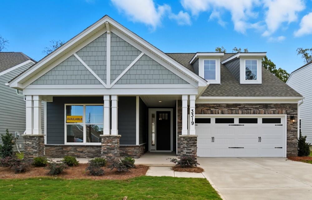 The Mayfair 096 front exterior at the Heritage - 55+ Community