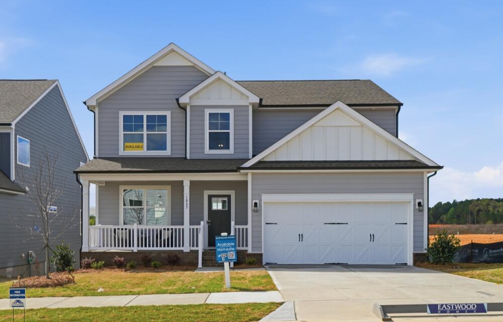 The Newberry 324-01 front exterior at The Meadows at Laurelbrook