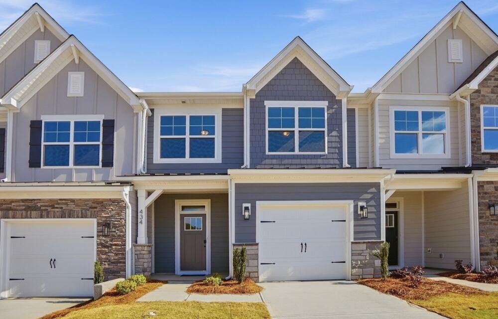 The Ashland 112 front exterior at the Blythe Mill Townhomes