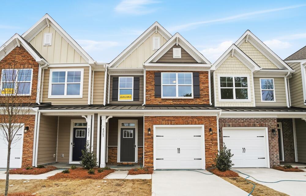 The Bristol 201 front exterior at the Harrisburg Village Townhomes