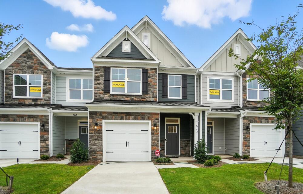 The Bristol 233 front exterior at the Harrisburg Village Townhomes